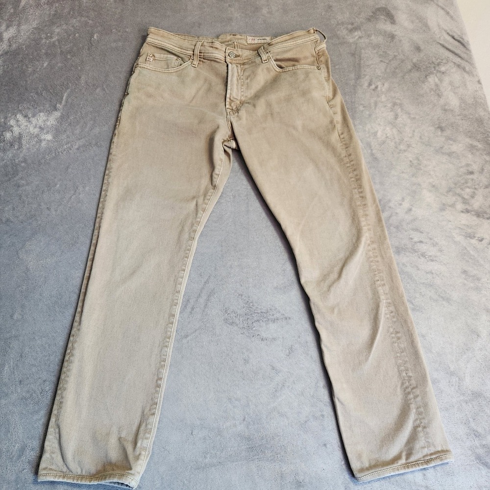 AG Adriano Goldschmied Everett Slim Straight Leg Jeans Men's Size 34x29 34 Tan
